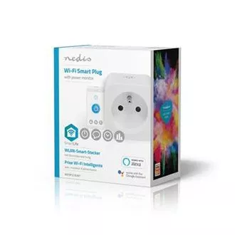 Nedis WIFIP121EWT - WiFi Smart Socket |Típus E (CEE 7/6)| -10 - 45 °C | Android™ / IOS | Fehér színű