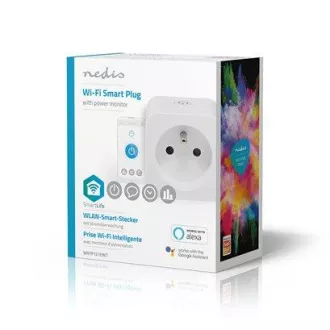 Nedis WIFIP121EWT - WiFi Smart Socket |Típus E (CEE 7/6)| -10 - 45 °C | Android™ / IOS | Fehér színű