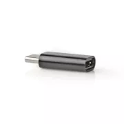 Nedis CCGB60910BK - USB-C adapter | USB 2.0 | USB-C™ csatlakozó | USB Micro-B aljzat | 480 Mbps | Kerek | Nikkelezett | Nikkelezés