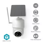 Nedis SIMCBO50WT - SmartLife kültéri kamera| 4G | Döntés | Full HD 1080p | IP65| Éjjellátó | Fehér színű