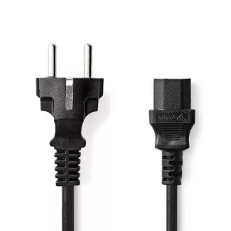 Nedis CEGL10030BK20 - Tápkábel | F típusú dugó | IEC-320-C13 | Direct | Direct | 2m | Fekete | Fekete Nedis CEGL10030BK20 - Tápkábel | F típusú dugó | IEC-320-C13 | Direct | Direct | 2m | Fekete | Fekete