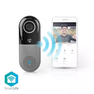 Nedis WIFICDP40CWT - Wi-Fi Smart Home videotelefon | Felhő/ microSD / Onvif | IP65 | Mozgásérzékelő | fehér