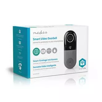 Nedis WIFICDP40CWT - Wi-Fi Smart Home videotelefon | Felhő/ microSD / Onvif | IP65 | Mozgásérzékelő | fehér