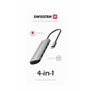 SWISSTEN 4-IN-1 USB-C HUB (4x USB 3.0) ALUMÍNIUM
