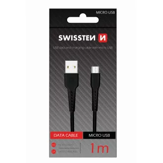 ADATKÁBEL SWISSTEN USB / MICRO USB 1.0 M FEKETE