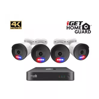 iGET HOMEGUARD HGNVK88504 - PoE 4K UltraHD NVR CCTV kamera 8CH   4x kamera