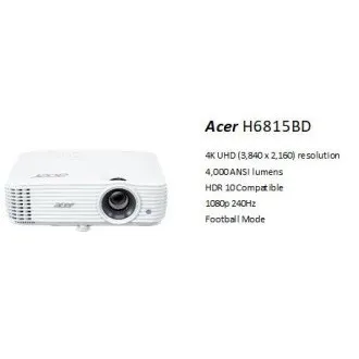 Acer H6815GTV Google TV, DLP, 4K UHD 3840x2160/4000 ANSI lm/10 000:1/2xHDMI /hangszóró 1x10 W/3,1 kg Acer H6815GTV Google TV, DLP, 4K UHD 3840x2160/4000 ANSI lm/10 000:1/2xHDMI /hangszóró 1x10 W/3,1 kg