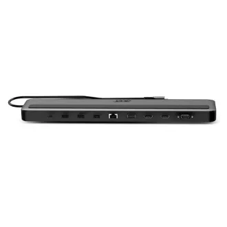 Acer 13in1 Type C Minidock: 3x USB3.0 (5Gbps adatátvitel), 1x USB-C (5Gbps adatátvitel), 1x USB-C Power Delivery (akár 100W)