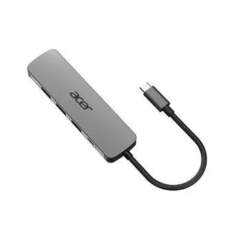 Acer 5IN1 Mini Dock statioType- C dongle, 1x HDMI (akár 3840x2160@60hz), 3x USB 3.0 5Gbps port, 1x Type-C akár 100W PD port (host)