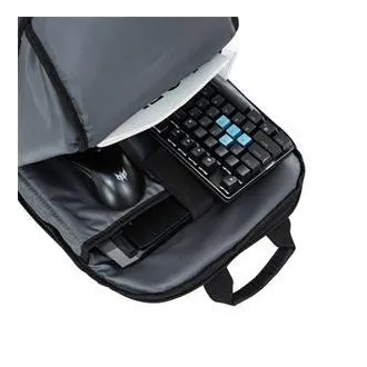 Predator Urban Backpack 18" (PBG510); fekete hátizsák kék díszítésekkel, vízálló és kopásálló anyagból, 18"-es mérethez, 27 l, 0,6 kg Predator Urban Backpack 18" (PBG510); fekete hátizsák kék díszítésekkel, vízálló és kopásálló anyagból, 18"-es mérethez, 27 l, 0,6 kg