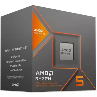 AMD cpu Ryzen 5 8600G AM5 Box (6mag, 12x thread, 2MB,65W,AM5, AMD Radeon 760M grafikus), Wraith Stealth hűtővel