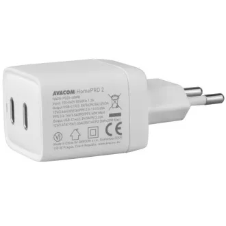 AVACOM HomePRO 2 hálózati töltő Power Delivery 40W-os teljesítményű, két USB-C kimenettel