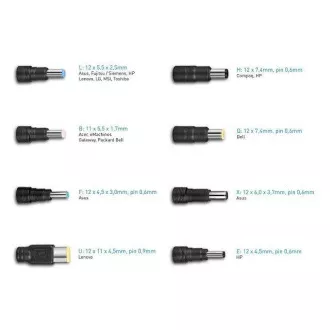 AVACOM QuickTIP 250W - univerzális adapter laptopokhoz   8 csatlakozó