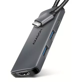 AXAGON HMC-5H8K, USB 5Gbps hub, 2x USB-A, USB-C, HDMI 8k/30Hz, PD 100W, USB-C kábel 15cm