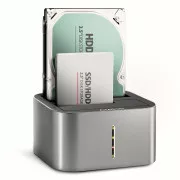 AXAGON ADSA-DC, USB-C 5Gbps - 2x SATA 6G 2,5"/3,5" SSD/HDD CLONE DUAL dokkolóállomás