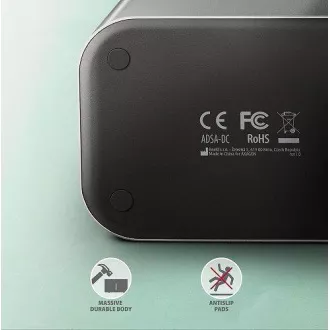 AXAGON ADSA-DC, USB-C 5Gbps - 2x SATA 6G 2,5"/3,5" SSD/HDD CLONE DUAL dokkolóállomás AXAGON ADSA-DC, USB-C 5Gbps - 2x SATA 6G 2,5"/3,5" SSD/HDD CLONE DUAL dokkolóállomás