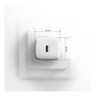 AXAGON ACU-PD20W, 20W-os hálózati töltő, 1x USB-C port, PD3.0/PPS/QC4 /AFC/Apple, fehér színben