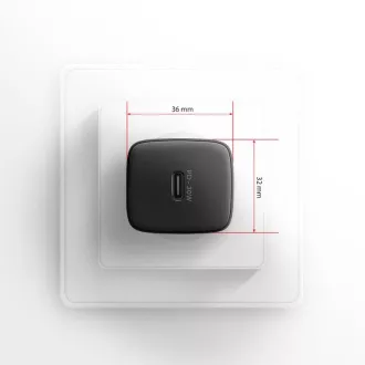 AXAGON ACU-PD30, Teljesítménytöltő 30W, 1x USB-C port, PD3.0/PPS/QC4 /SFC/AFC/Apple, fekete színű