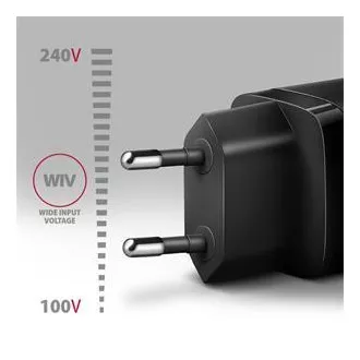 AXAGON ACU-PD30, Teljesítménytöltő 30W, 1x USB-C port, PD3.0/PPS/QC4 /SFC/AFC/Apple, fekete színű