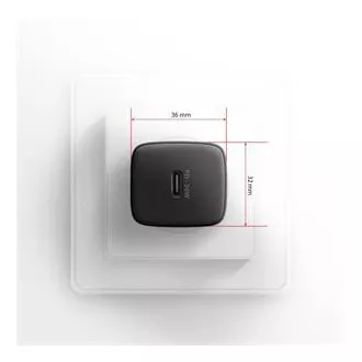 AXAGON ACU-PD30, Teljesítménytöltő 30W, 1x USB-C port, PD3.0/PPS/QC4 /SFC/AFC/Apple, fekete színű