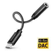 AXAGON ADA-HCPD, USB-C 3,5 mm-es jack csatlakozóra - Hi-Res DAC audio adapter, 384 kHz/32 bit, sztereó, PD 60W 3A