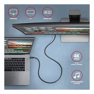 AXAGON BUCM32-CM05AB, SPEED kábel USB-C <-> USB-C, 0.5m, USB 20Gbps, PD 100W 5A, 4K HD, ALU, fonott, fekete AXAGON BUCM32-CM05AB, SPEED kábel USB-C <-> USB-C, 0.5m, USB 20Gbps, PD 100W 5A, 4K HD, ALU, fonott, fekete