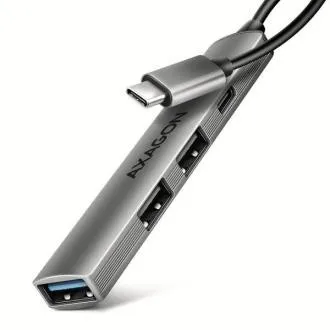AXAGON HUE-STC, 4x USB ALU STRIP hub, 1x USB-A 5 Gbps, 2x USB-A és 1x USB-C 480 Mbps, 12 cm-es USB-C kábel AXAGON HUE-STC, 4x USB ALU STRIP hub, 1x USB-A 5 Gbps, 2x USB-A és 1x USB-C 480 Mbps, 12 cm-es USB-C kábel