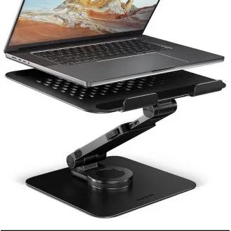 AXAGON STND-LRB alumínium laptopállvány 10–17,3 hüvelykes készülékekhez, állítható magassággal és dőlésszöggel, forgatható, fekete AXAGON STND-LRB alumínium laptopállvány 10–17,3 hüvelykes készülékekhez, állítható magassággal és dőlésszöggel, forgatható, fekete
