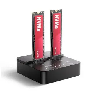 AXAGON ADSA-M2C22L, USB-C 20 Gbps dokkolóállomás 2× M.2 NVMe SSD-hez, klónozási funkcióval AXAGON ADSA-M2C22L, USB-C 20 Gbps dokkolóállomás 2× M.2 NVMe SSD-hez, klónozási funkcióval