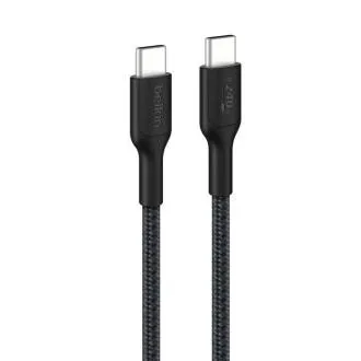 Belkin BOOST CHARGE PRO USB-C/USB-C kábel, 240 W, 1 m, fekete – strapabíró Belkin BOOST CHARGE PRO USB-C/USB-C kábel, 240 W, 1 m, fekete – strapabíró