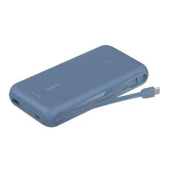 Belkin BOOST CHARGE USB-C Power Delivery hordozható akkumulátor beépített USB-C kábellel, 20 000 mAh, 30 W, kék Belkin BOOST CHARGE USB-C Power Delivery hordozható akkumulátor beépített USB-C kábellel, 20 000 mAh, 30 W, kék