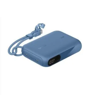 Belkin BOOST CHARGE USB-C Power Delivery kijelzős powerbank, 10 000 mAh, 20 W, kék