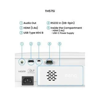 BenQ DLP projektor TH575i 1920x1080 FHD/3800 ANSI lm/1.49÷1.64/15000:1/HDMI/repro - Házimozi és PS5/Xbox projektor