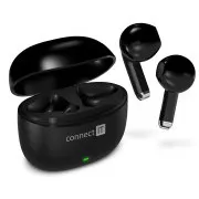 CONNECT IT True Wireless SonicBass fülhallgató mikrofonnal, FEKETE