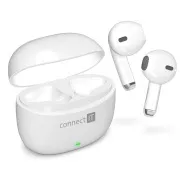 CONNECT IT True Wireless SonicBass fülhallgató mikrofonnal, FEHÉR, Fehér