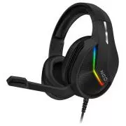 CONNECT IT NEO játék headset mikrofonnal, háttérvilágítással, 1x single jack (adapter 2x jack-re)  USB, FEKETE