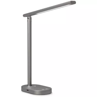 CONNECT IT SHINE LED asztali lámpa, USB kimenettel, SZÜRKE