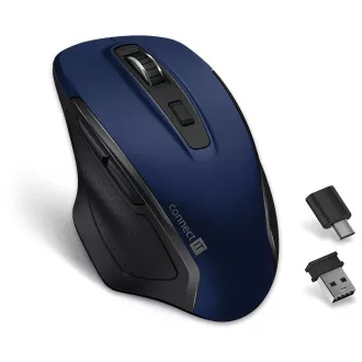 CONNECT IT Dual SmartSwitch vezeték nélküli egér, USB-A   C ( 1x AA elem nélkül), KÉK