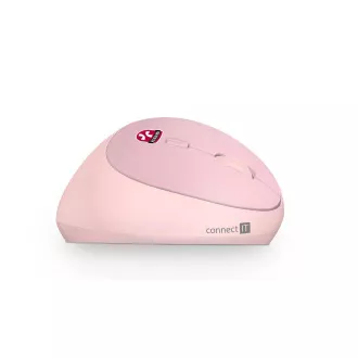 CONNECT IT FOR HEALTH LADIES PINK ergonomikus függőleges egér, vezeték nélküli