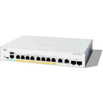 Cisco Catalyst switch C1200-8P-E-2G (8xGbE,2xGbE/SFP combo,8xPoE ,67W,ventilátor nélkül) - REFRESH