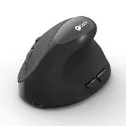 C-TECH VEM-17 egér, függőleges, kettős üzemmód, vezeték nélküli, BT 5.0   2,4 GHz, 1600 DPI, fekete