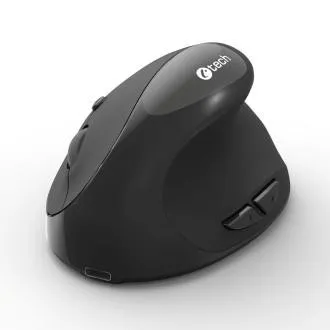 C-TECH VEM-17 egér, függőleges, kettős üzemmód, vezeték nélküli, BT 5.0 2,4 GHz, 1600 DPI, fekete C-TECH VEM-17 egér, függőleges, kettős üzemmód, vezeték nélküli, BT 5.0 2,4 GHz, 1600 DPI, fekete