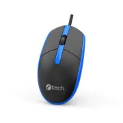 C-TECH WM-10 egér, USB, 1200 DPI, fekete–kék