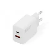 DIGITUS GaN 30 W-os USB-töltő, 1x USB-C, 1x USB-A