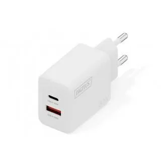 DIGITUS GaN 30 W-os USB-töltő, 1x USB-C, 1x USB-A