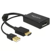 Delock adapter HDMI-A férfi > Displayport 1.2 női fekete