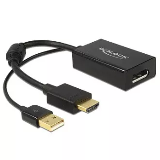 Delock adapter HDMI-A férfi > Displayport 1.2 női fekete