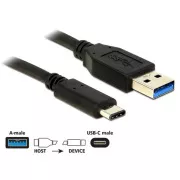 Delock SuperSpeed USB 10 Gbps (USB 3.1, Gen 2) Type-A hím > USB Type-C™ hím 0,5 m fekete