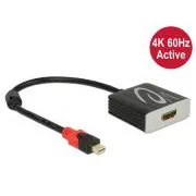 Delock adapter mini Displayport 1.2 hím > HDMI női 4K 60 Hz aktív