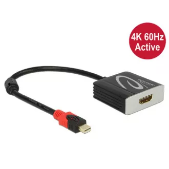 Delock adapter mini Displayport 1.2 hím > HDMI női 4K 60 Hz aktív
